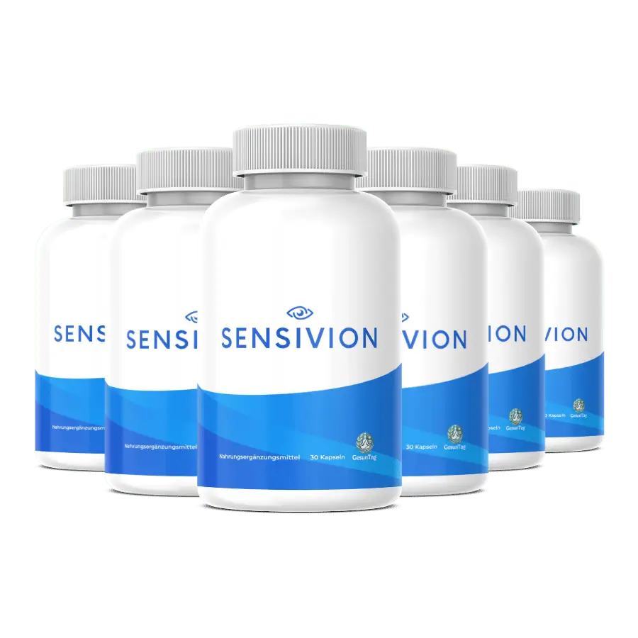 Sensivion 6-bottle package — six bottles arranged in the manufacturer's multi-pack rendering